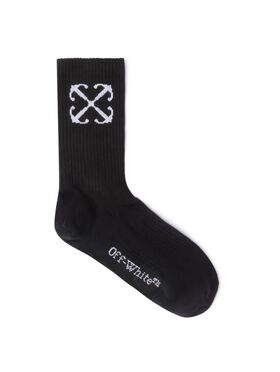 OFF WHITE Calzini Neri Medi Con Motivo Arrow NERO OMRA080C99KNI001