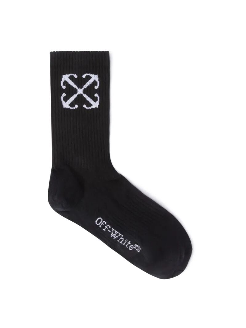 OFF WHITE Calzini Neri Medi Con Motivo Arrow NERO OMRA080C99KNI001