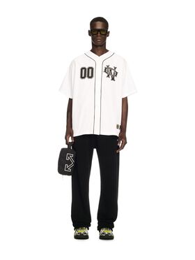 OFF WHITE White 00 Baseball Shirt BLACK OMGG014S25FAB002