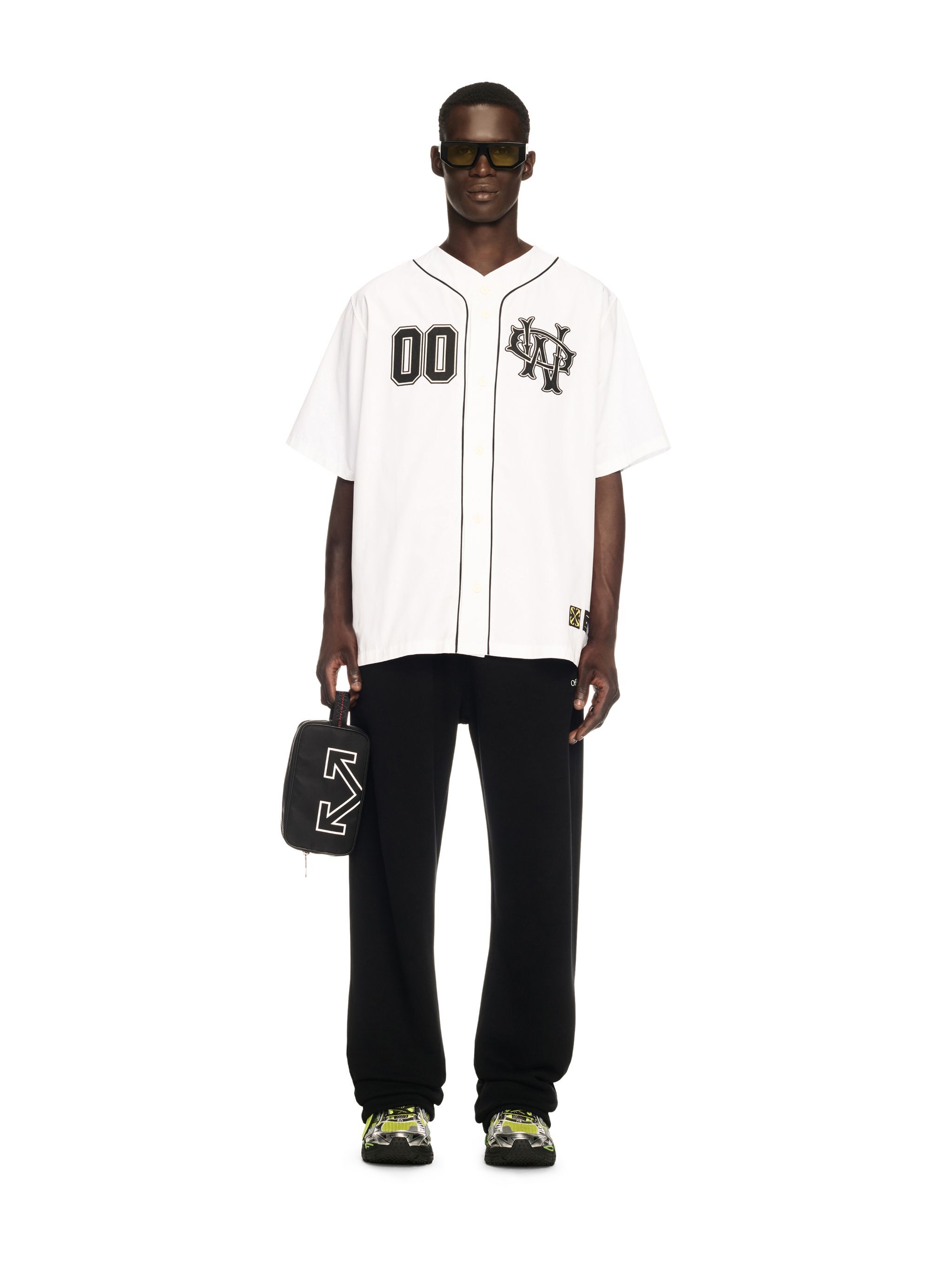 OFF WHITE White 00 Baseball Shirt WHITE OMGG014S25FAB001