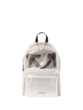 OFF WHITE Zaino Heritage In Ripstop Trasparente/Nero BIANCO OMNB124S25FAB001