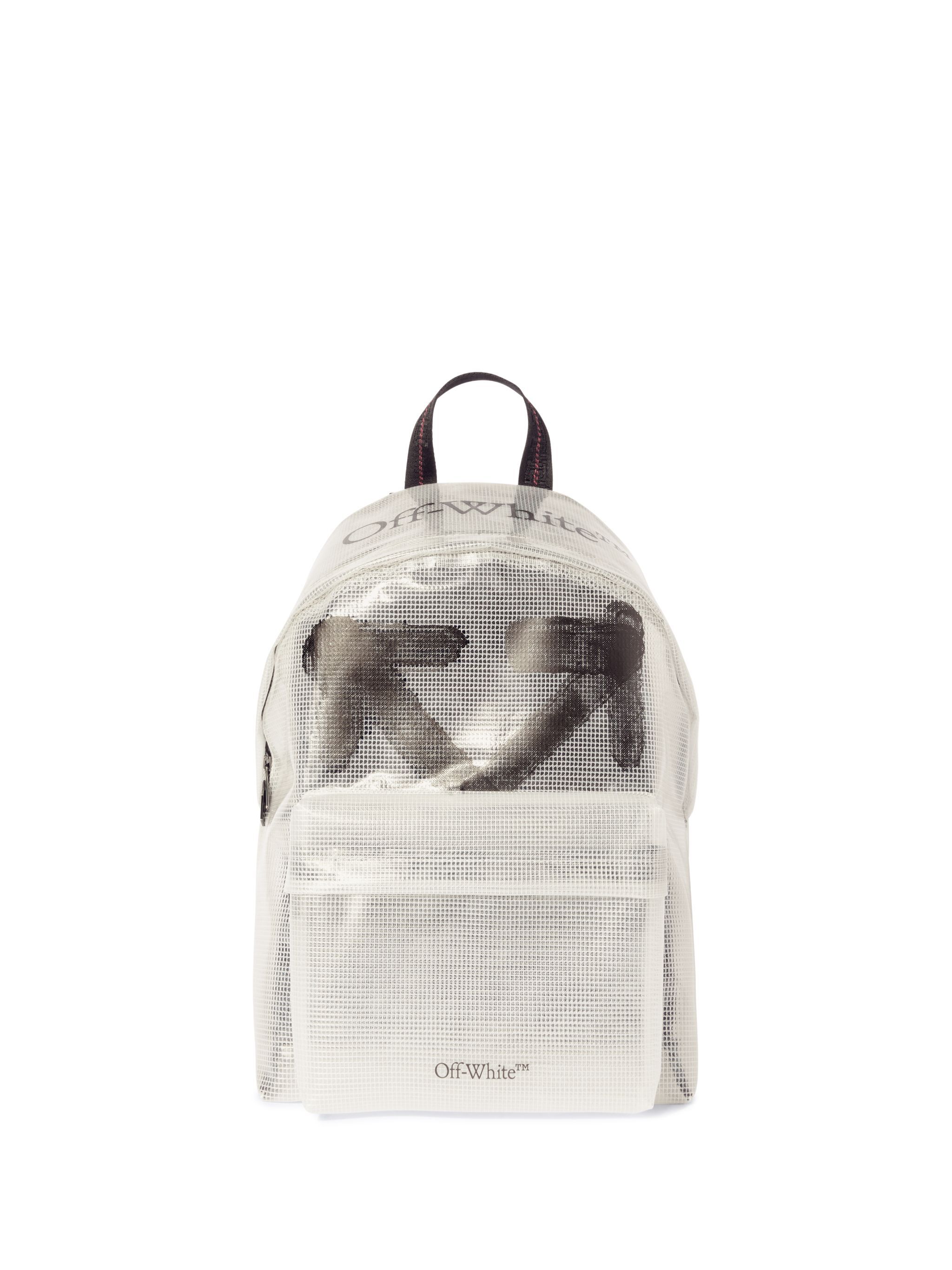 OFF WHITE Transparent/ Schwarz Ripstop Heritage Rucksack WEISS OMNB124S25FAB001