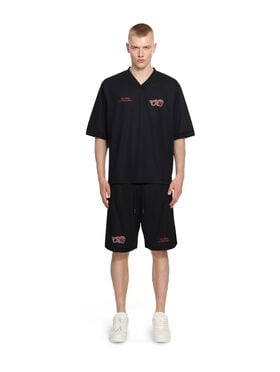 OFF WHITE Off-White™ c/o AC Milan Tech T-Shirt BLACK RED 44MAA16QG25F001