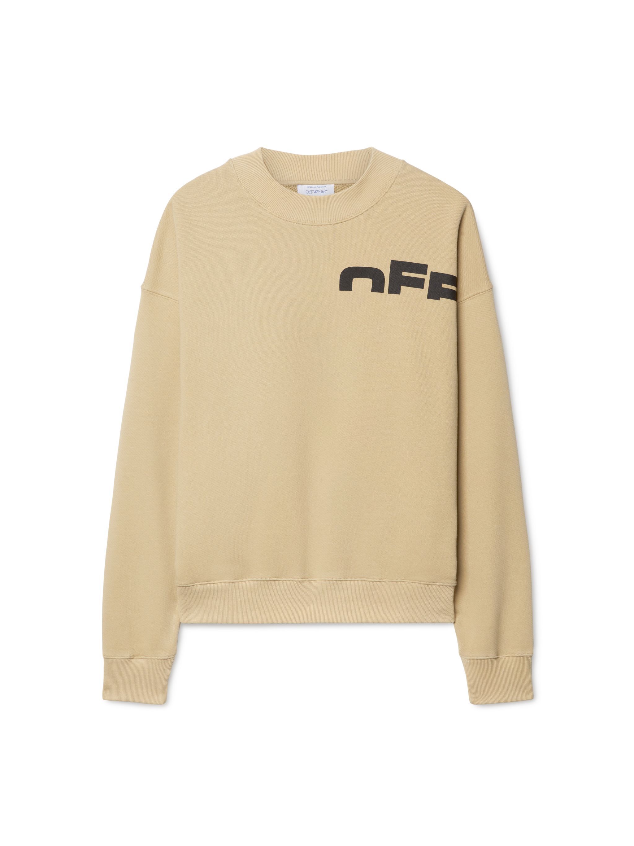 OFF WHITE Beige Off Split Sweatshirt NEUTRALS OMBA054S25FLE003
