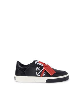 OFF WHITE New Low Vulcanized Leather BLACK OMIA293C99LEA001
