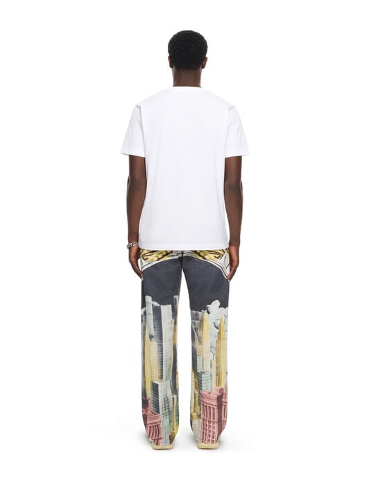 OFF WHITE All-over Frame Slim T-shirt WHITE 44MAA027Z26J001