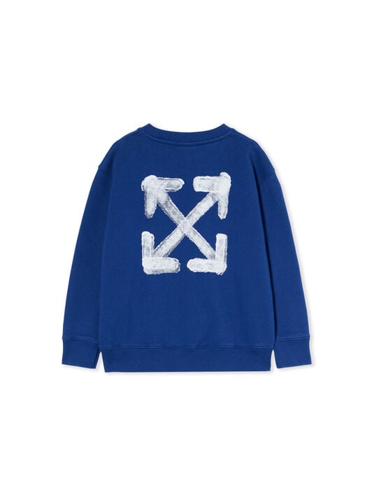 Arrow Sponge Crewneck Logo Sweatshirt OFF WHITE Arrow Sponge Crewneck Logo Sweatshirt BLUE - WHITE OBBA001F25FLE003