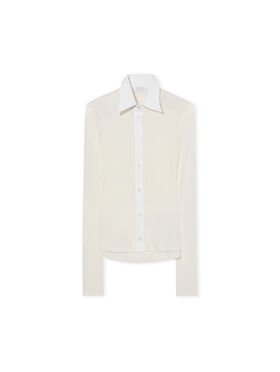 OFF WHITE Second Skin Long Sleeve Shirt WHITE - WHITE OWGE02MF25JER001