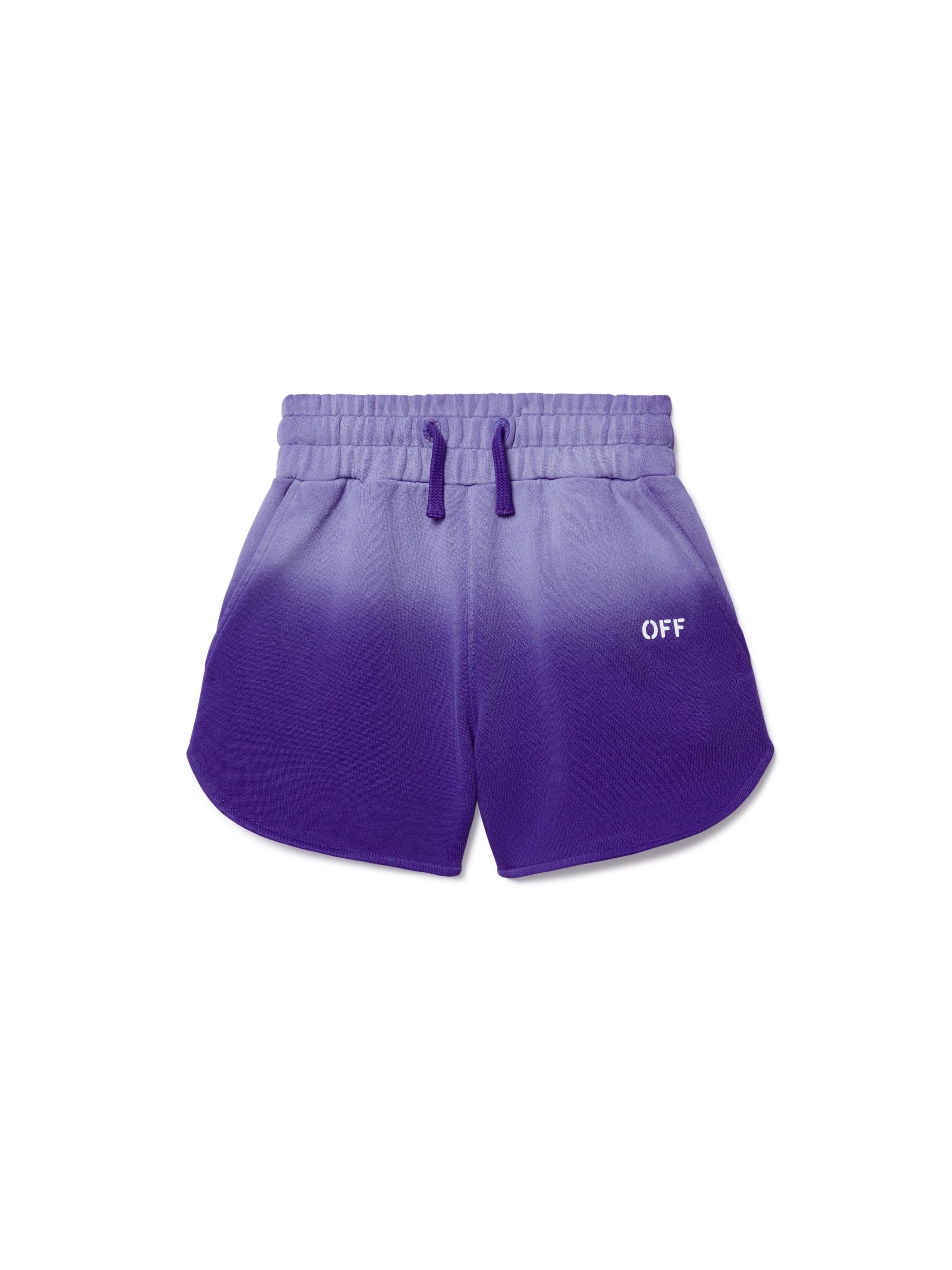 OFF WHITE Bleached Stamp Shorts PURPLE OGCI001S25FLE002