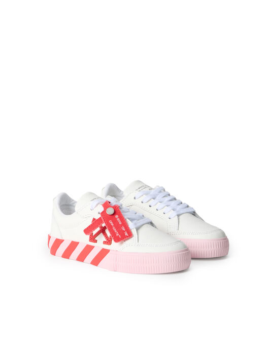 OFF WHITE Vulcanized Low Sneakers WHITE - SOFT PINK OGIA001S26LEA001