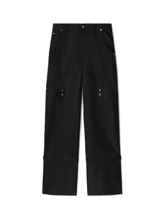 OFF WHITE Schwarze Nylon Carpenter-Hose SCHWARZ OMCE04AS25FAB002