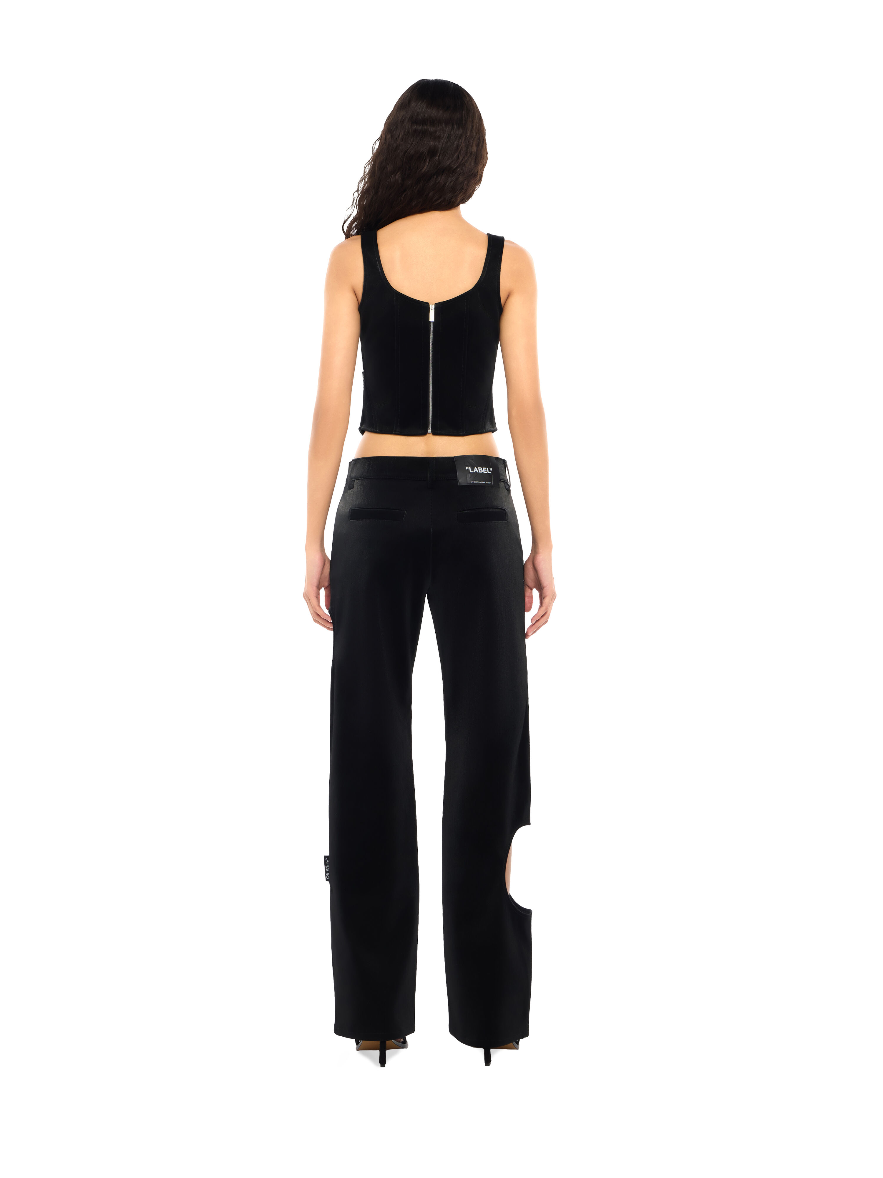 Velvet-Coated Meteor Pants OFF WHITE Velvet-Coated Meteor Pants Black-Black 2FH00110B