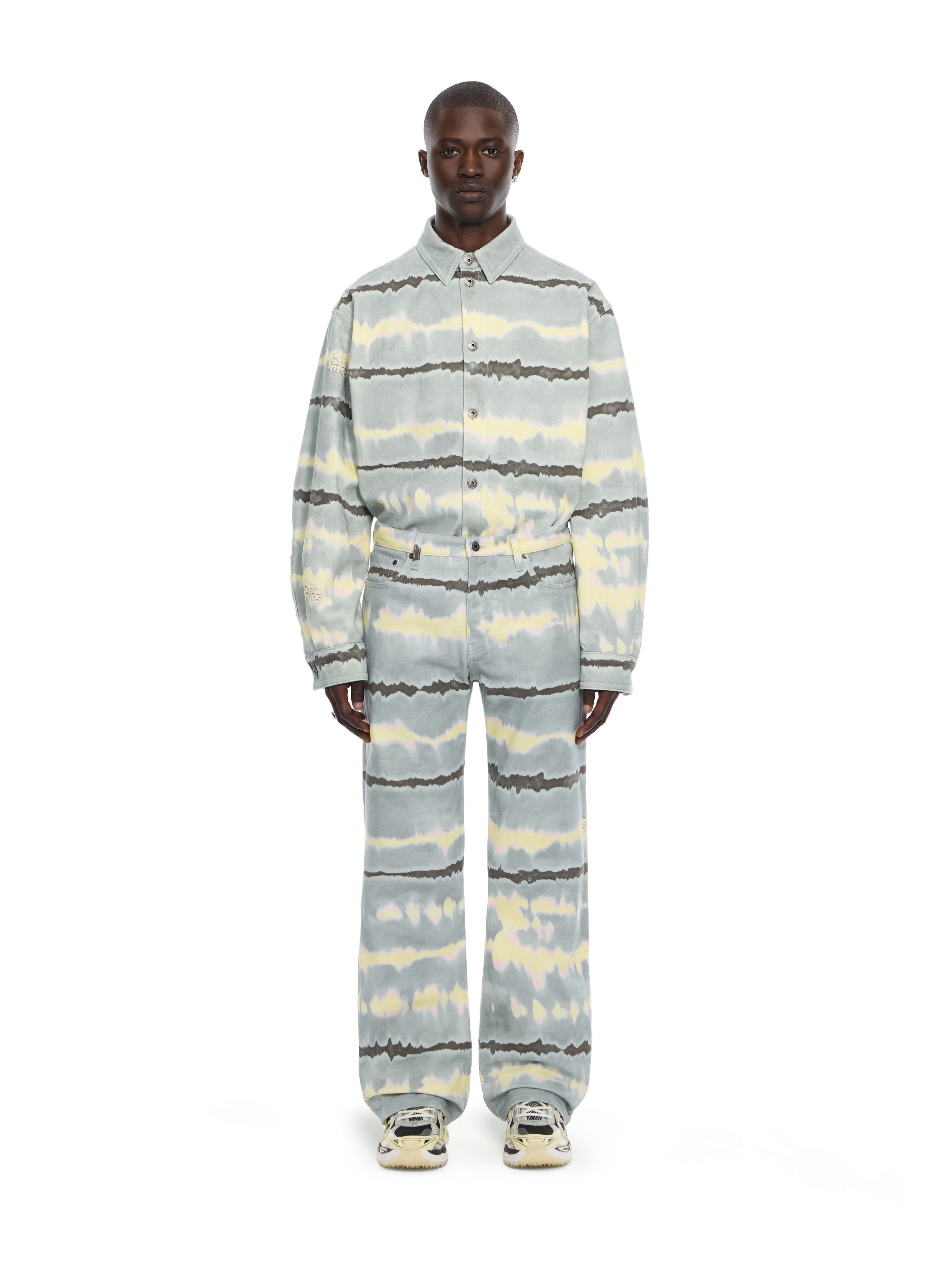 OFF WHITE All-over Tie-dye Overshirt BLUE GREY 44MES01FZ26F001