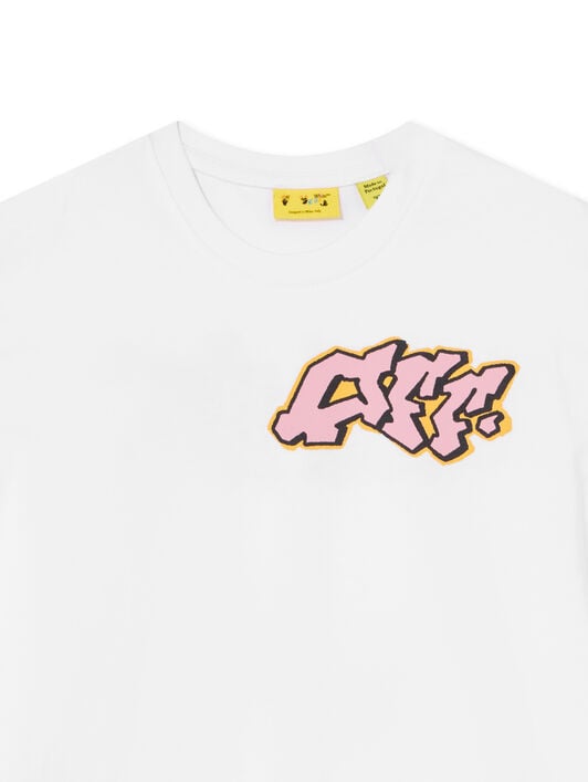 Graffiti Short Sleeve T-Shirt OFF WHITE Graffiti Short Sleeve T-Shirt WHITE 44GAA001F26J004