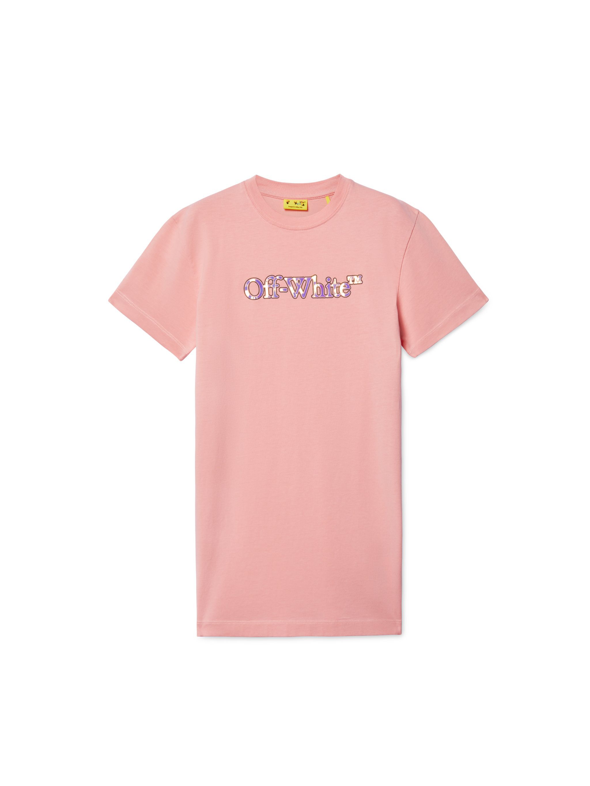 OFF WHITE Big Bookish T-Shirt Kleid ROSA OGDB030S25JER001