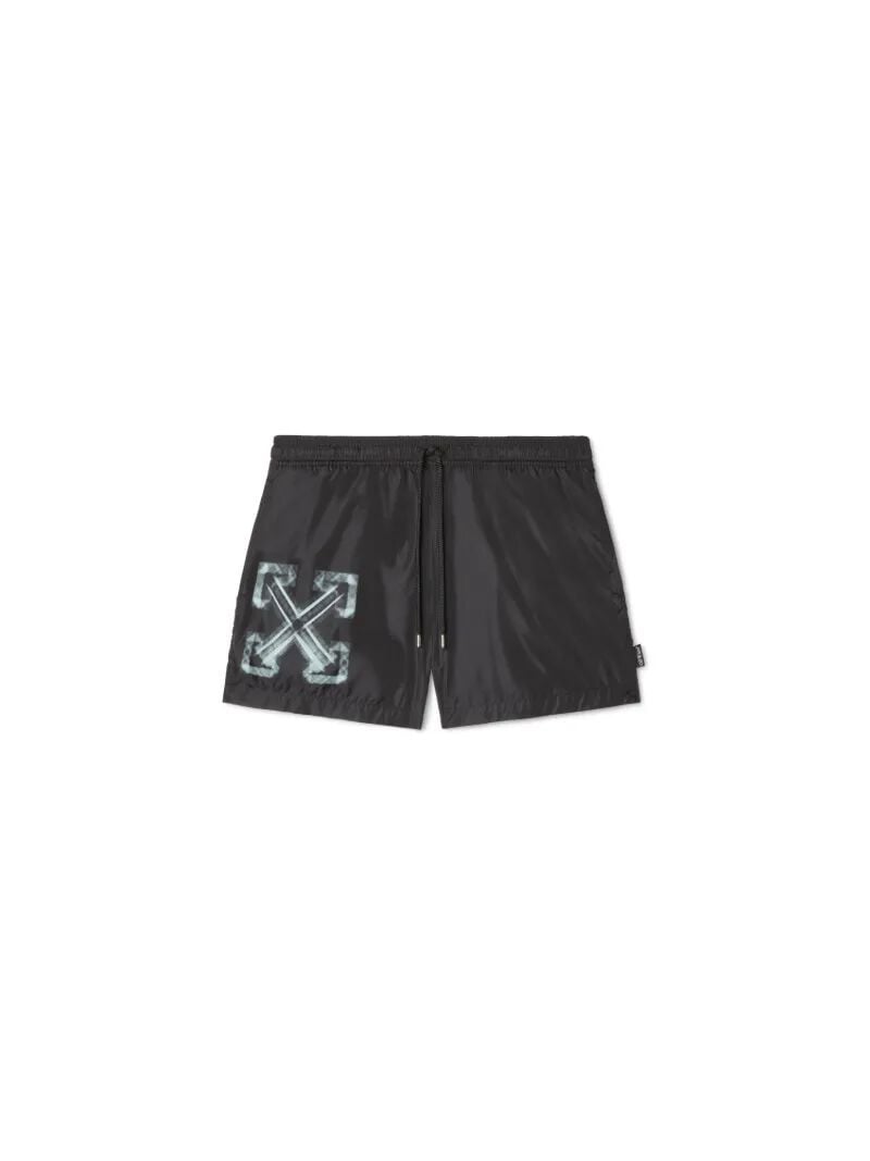 OFF WHITE Black Vibe Arrow Swim Shorts BLACK OMFD014S25FAB004