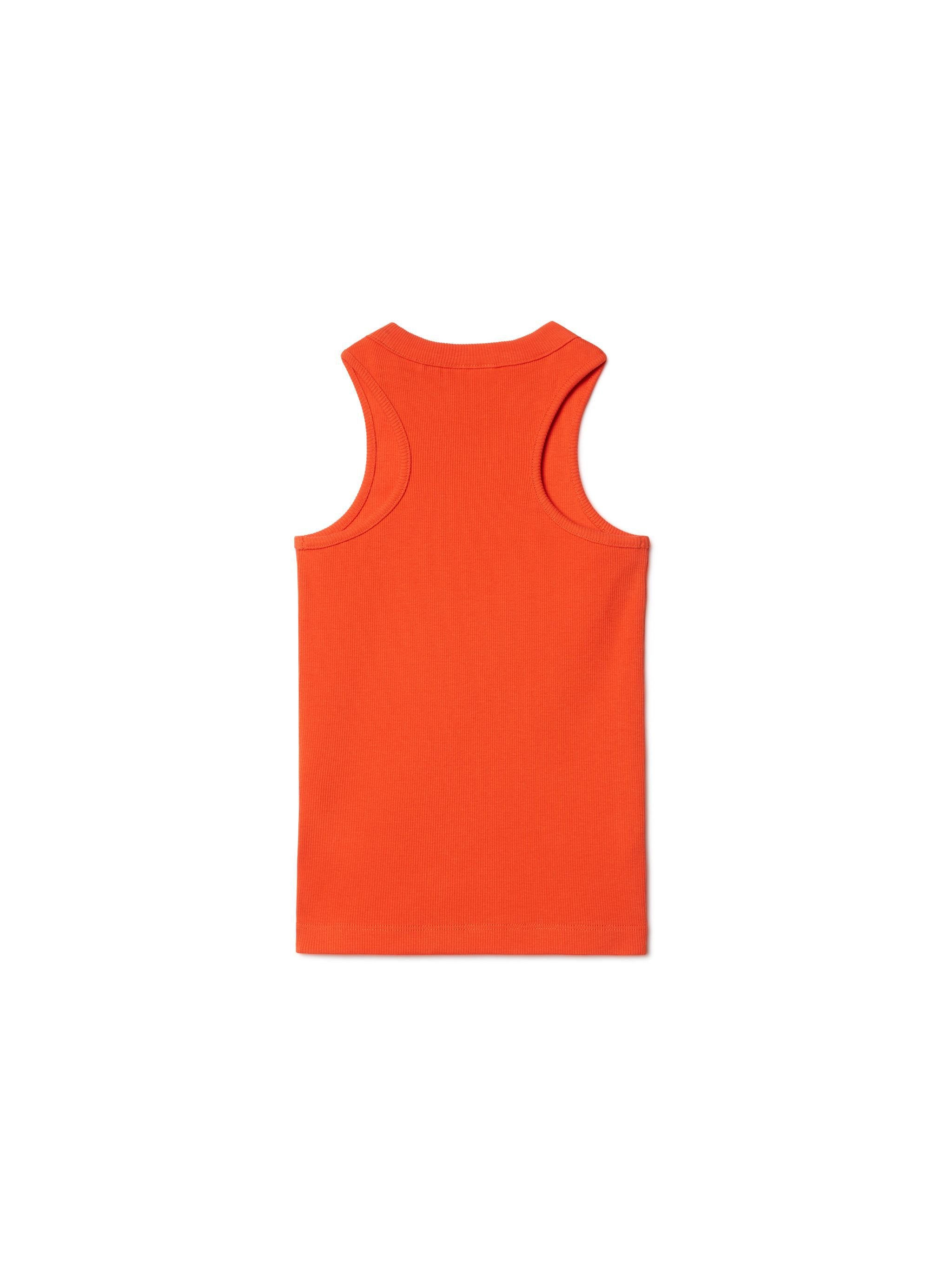 OFF WHITE Stamp Ribbed Tank ORANGE OGAD009S25JER001