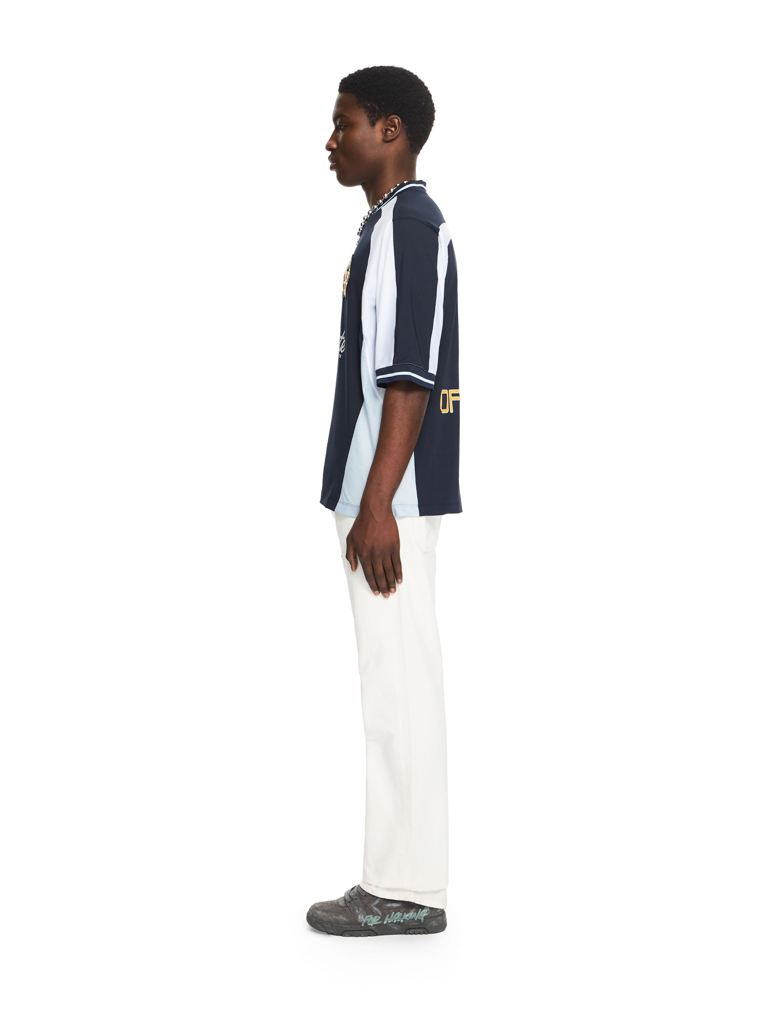 OFF WHITE Royal Team Soccer T-shirt NIGHT SKY 44MAD013S26J002