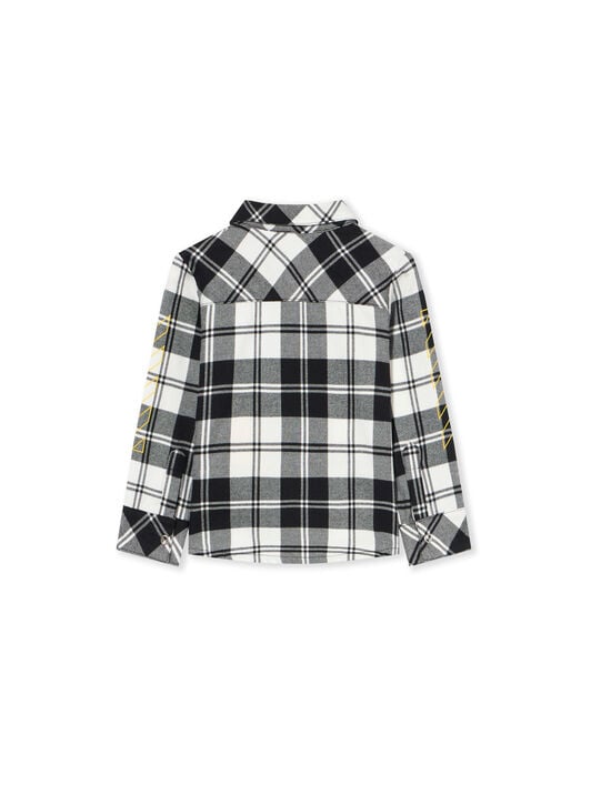 Diagonal Flannel Shirt OFF WHITE Diagonal Flannel Shirt BLACK - YELLOW OBDX001F25FAB002