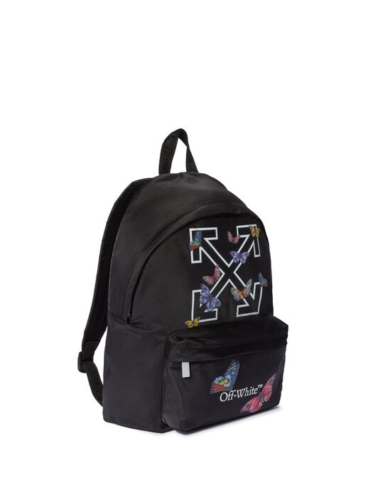 OFF WHITE Butterfly Arrow Backpack BLACK OGNB001S25FAB002