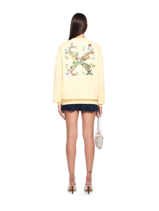 Arrow Glass Flower Crewneck Logo Sweatshirt OFF WHITE Arrow Glass Flower Crewneck Logo Sweatshirt DOUBLE CREAM-BLACK OWBA055F25FLE001