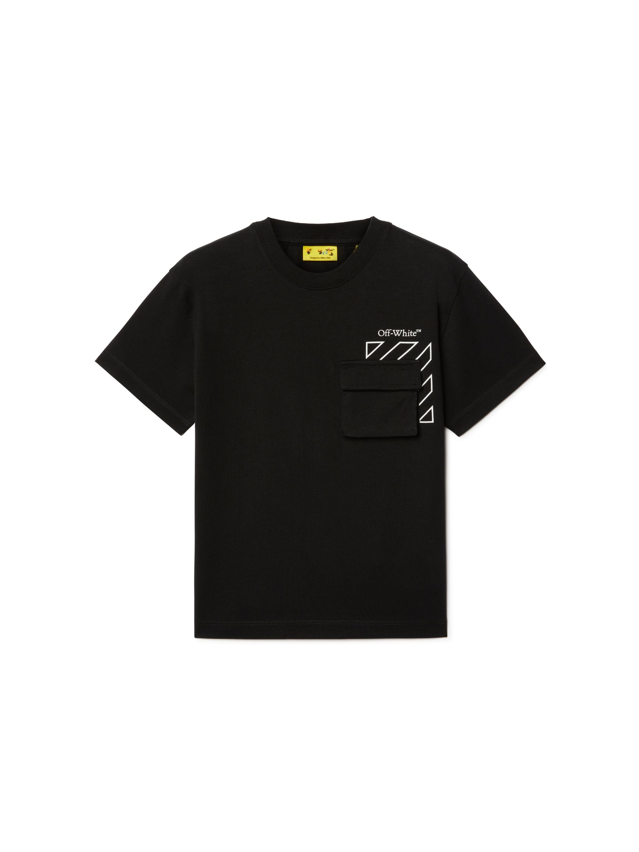OFF WHITE Cargo T-Shirt BLACK OBAA016S25JER001