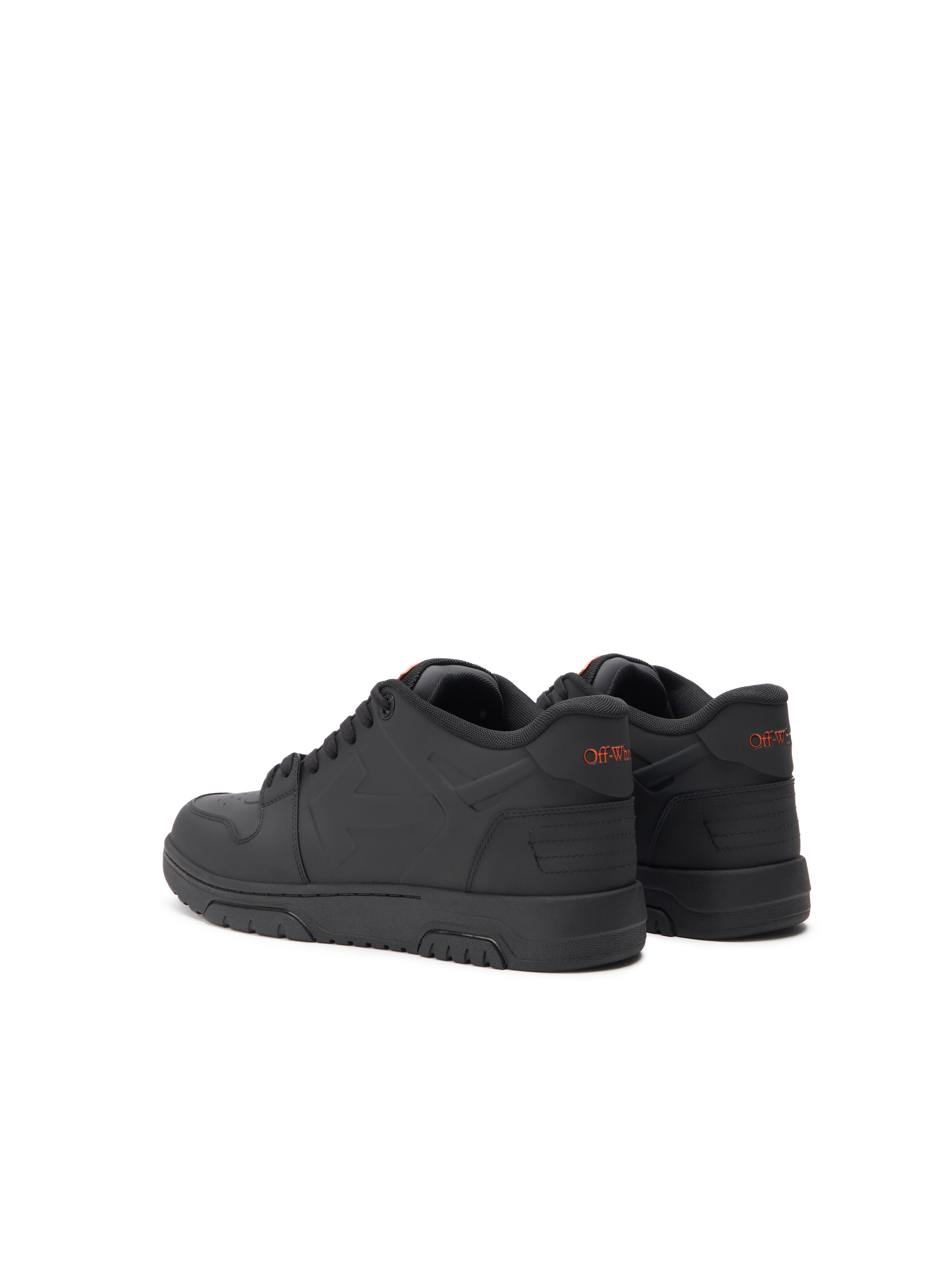 OFF WHITE Out Of Office Molded Sneakers BLACK - ORANGE OMIA189S26MAT001