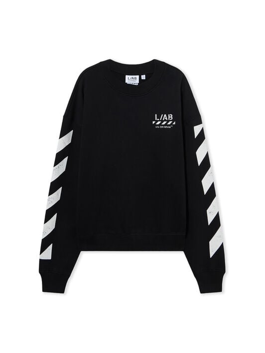LAB L/AB Diagonal Sweatshirt BLACK 44LABF26K085