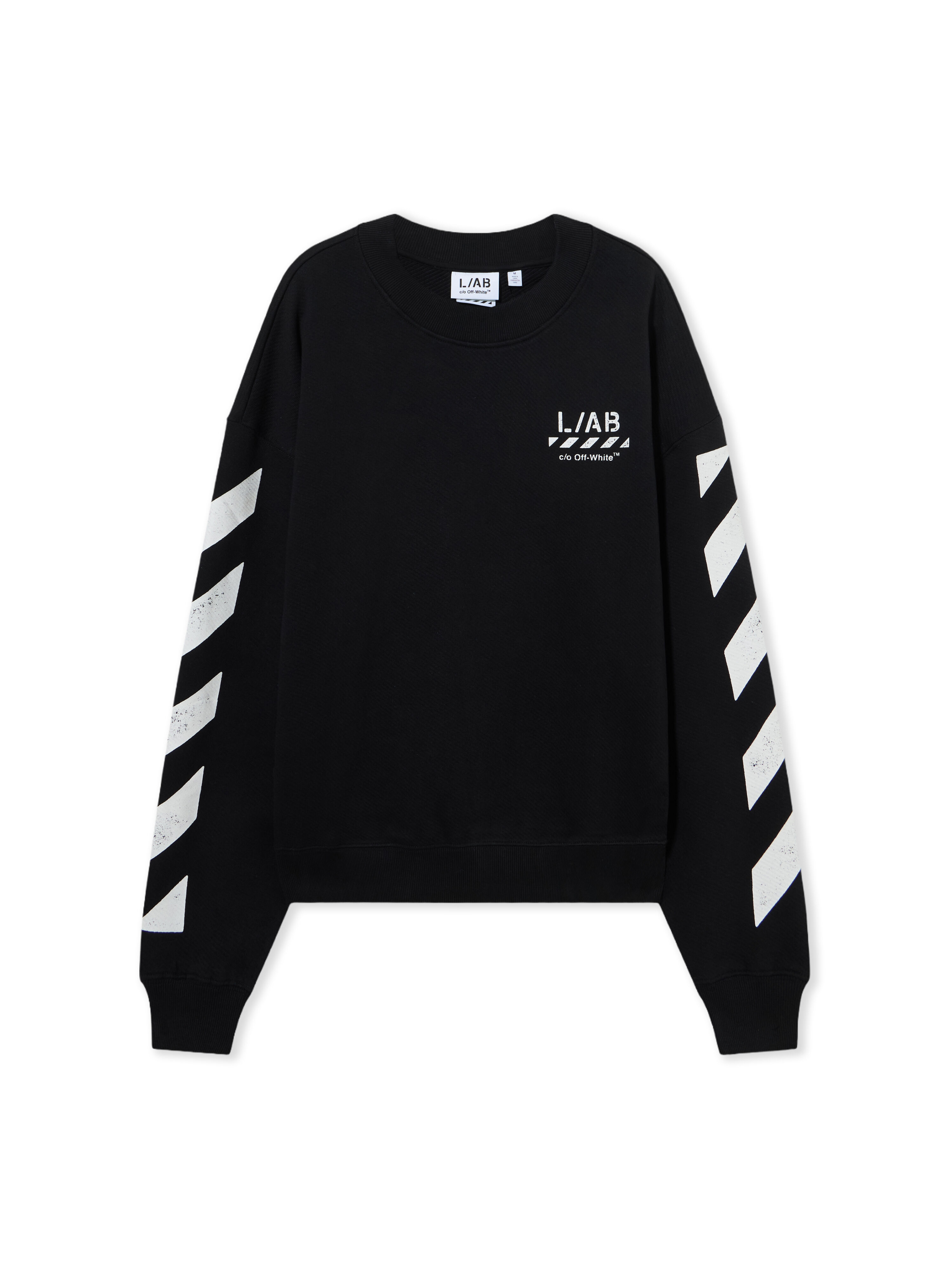 LAB L/AB Diagonal Sweatshirt BLACK 44LABF26K085