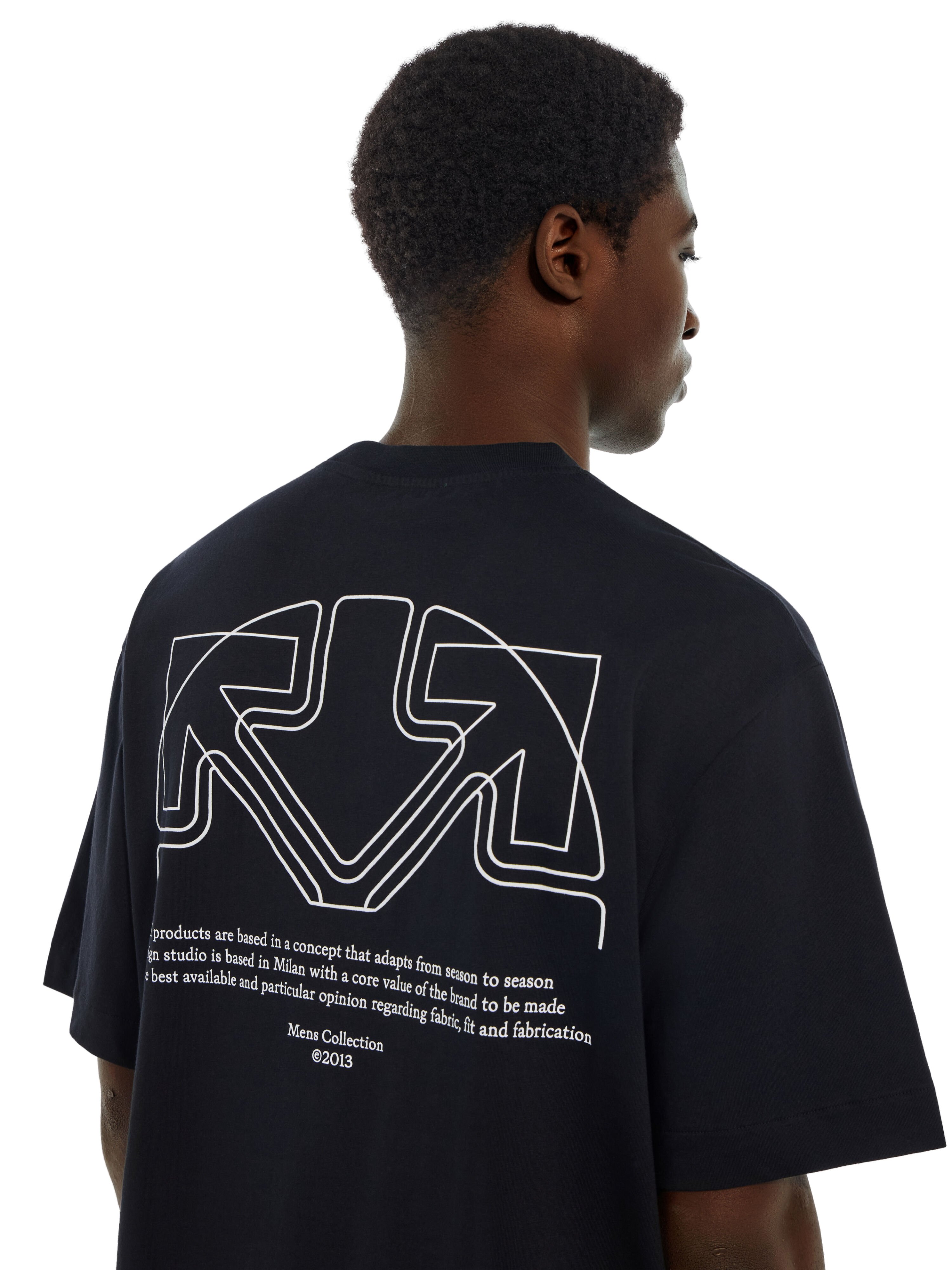 T-Shirt Skate Offline Half Arrow OFF WHITE T-Shirt Skate Offline Half Arrow BLACK 44MAA120F26J01E