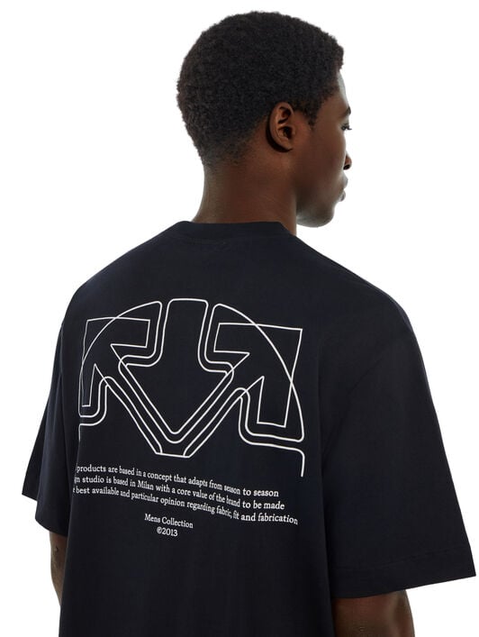T-Shirt Skate Offline Half Arrow OFF WHITE T-Shirt Skate Offline Half Arrow BLACK 44MAA120F26J01E