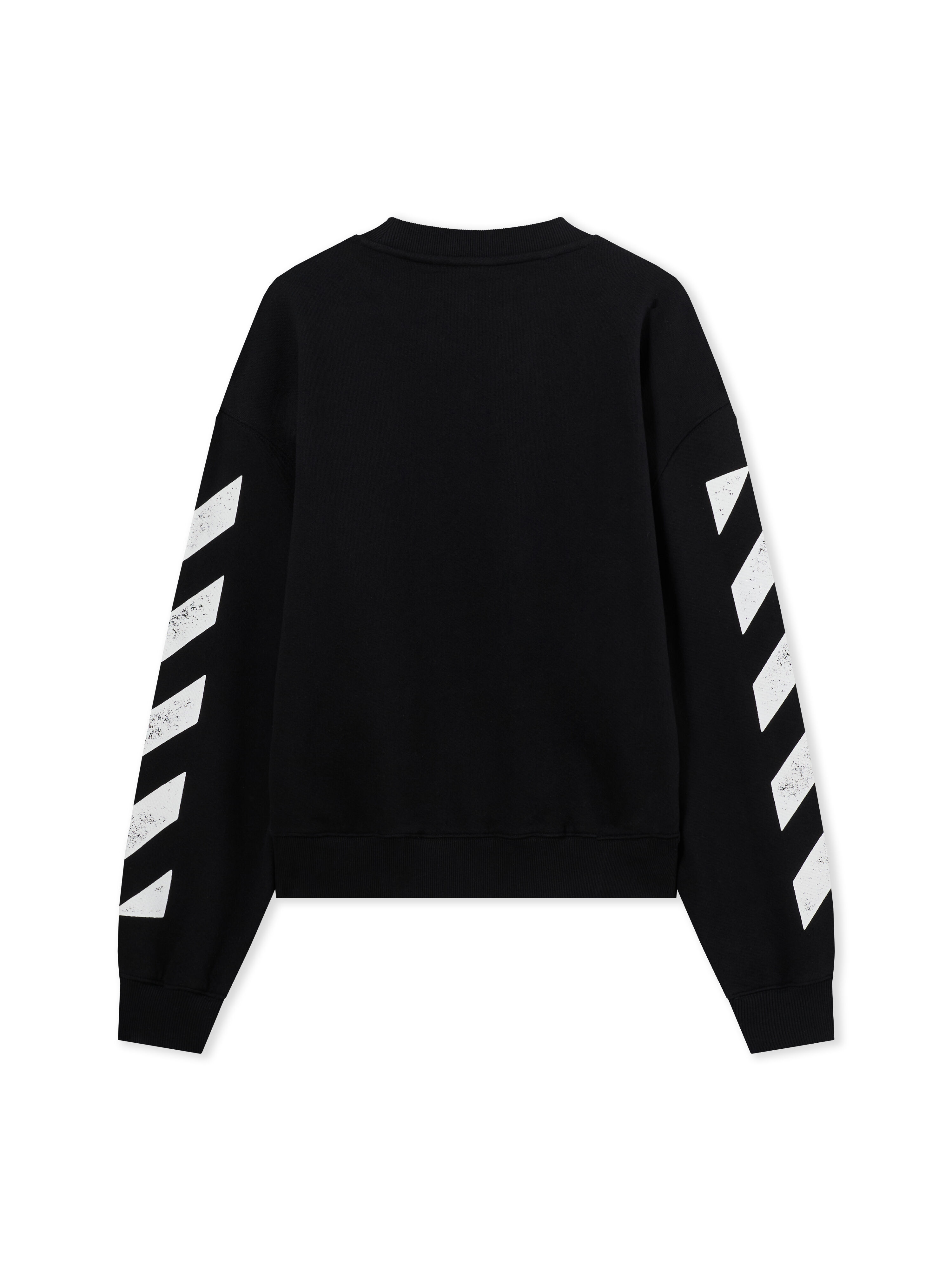 LAB L/AB Diagonal Crewneck Sweatshirt BLACK 44LABF26K052