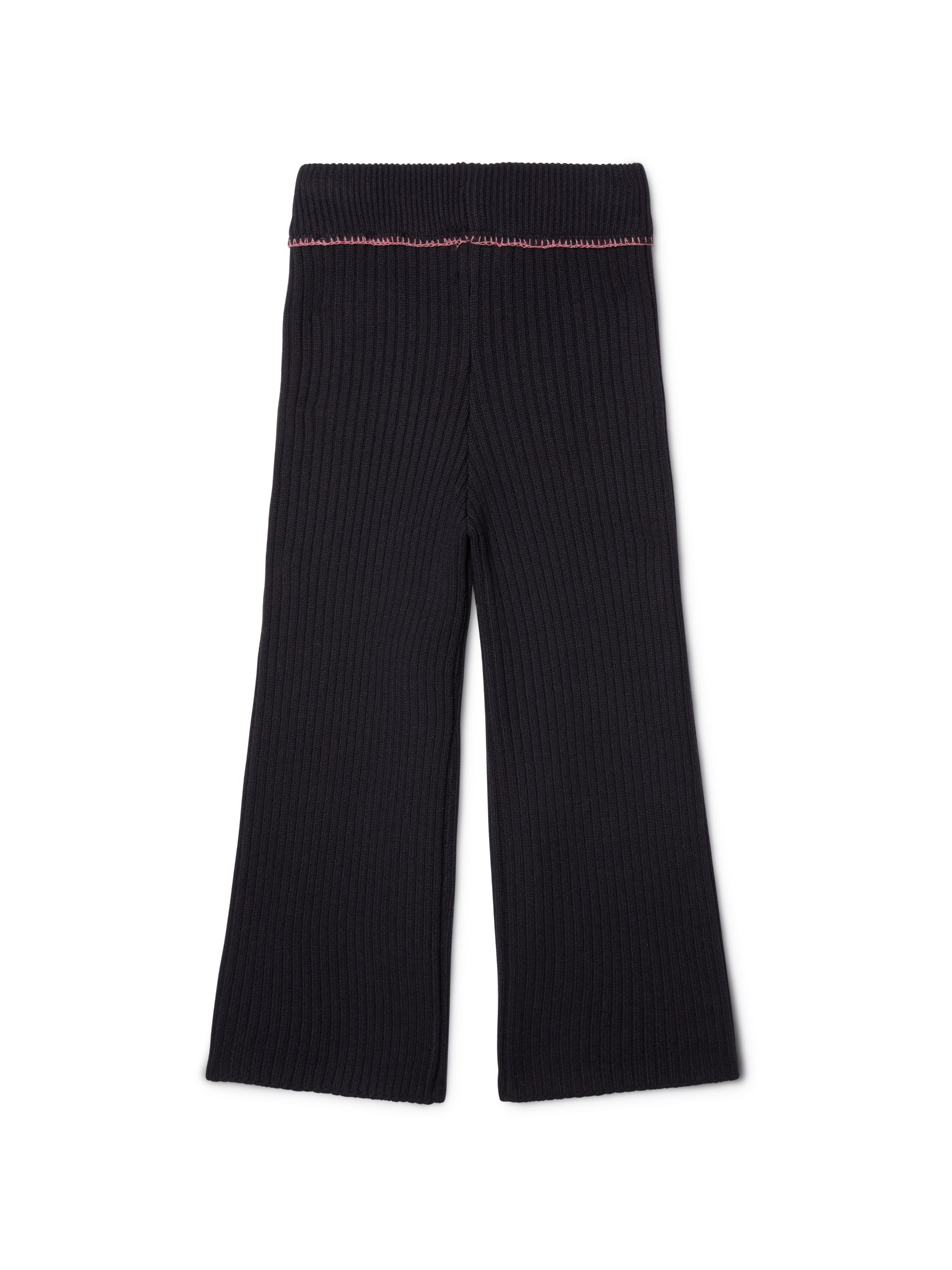 OFF WHITE schwarze gerippte hose mit "off" logo SCHWARZ OGHG001F24KNI001