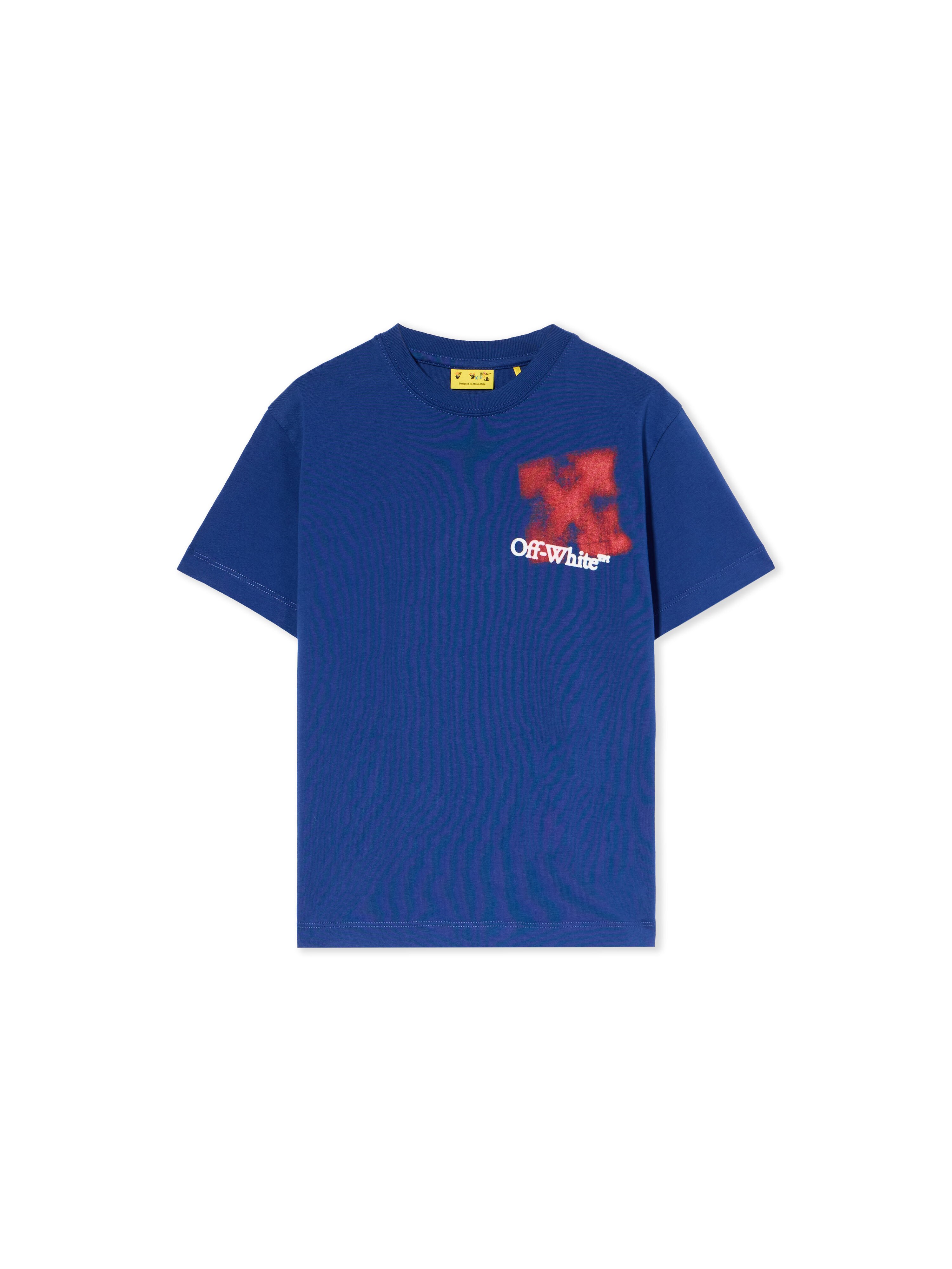 OFF WHITE Arrow Spray Logo T-Shirt BLUE - RED OBAA002F25JER006