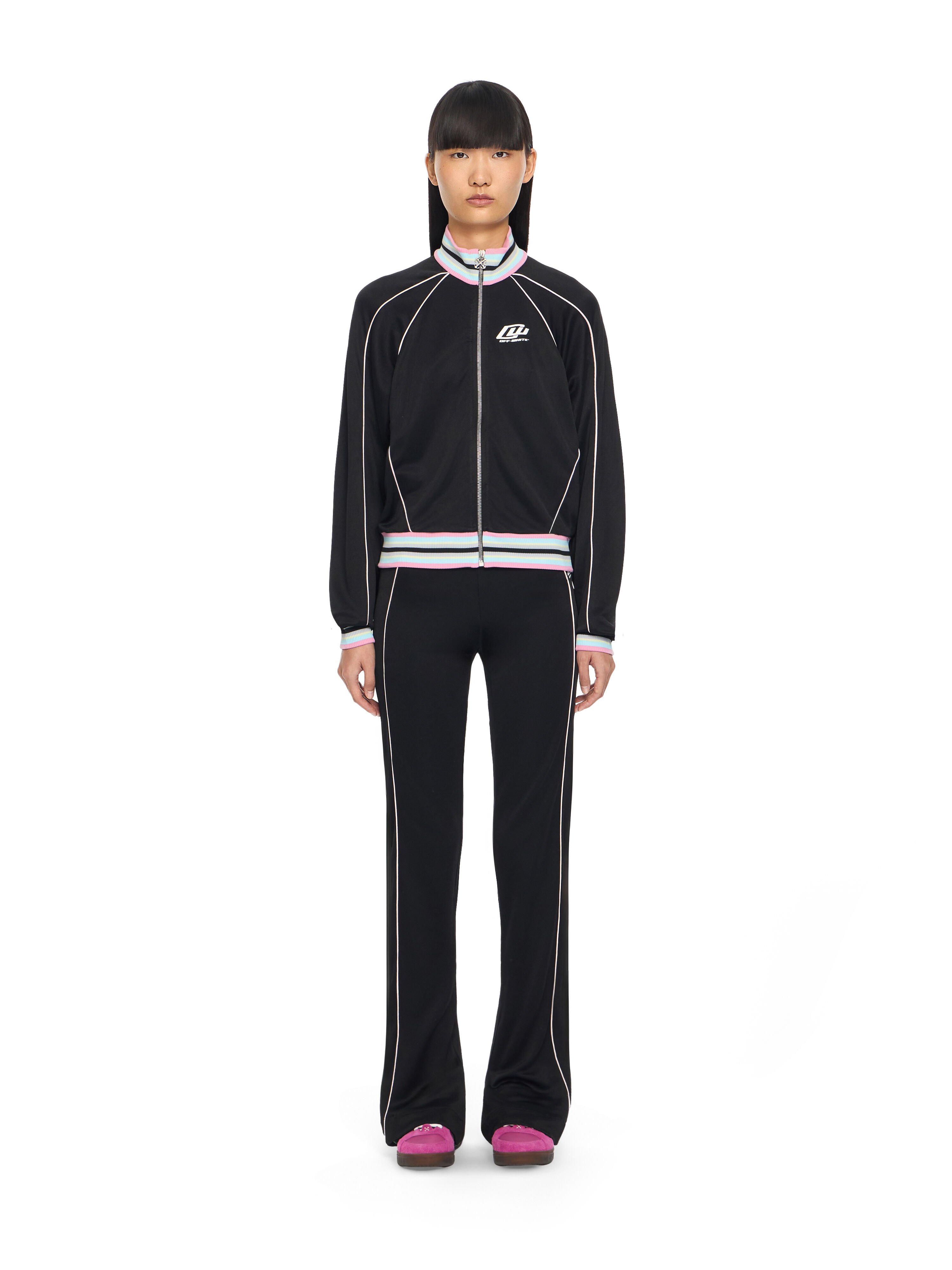 OFF WHITE Fluid Track Slim Pants Black-White 2CJ00AS26JER001