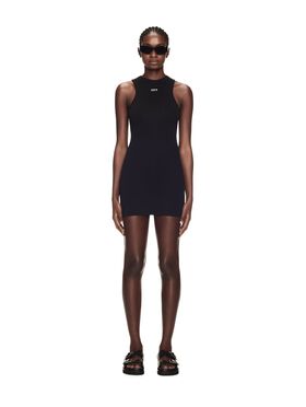 OFF WHITE Sleek Rowing Dress BLACK OWDF001S25FLE001