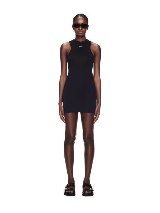 OFF WHITE Sleek Rowing Dress BLACK OWDB463C99JER001