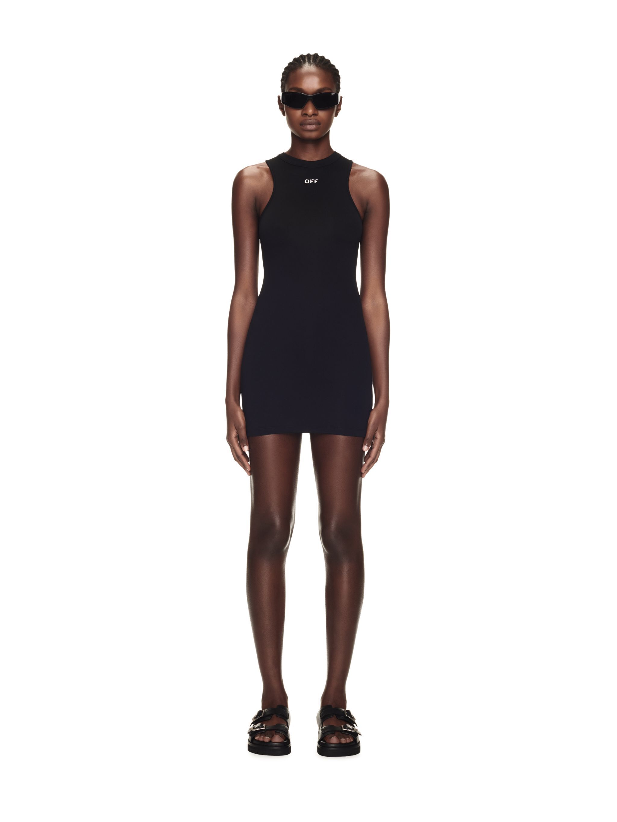 OFF WHITE Sleek Rowing Dress BLACK OWDB463C99JER001