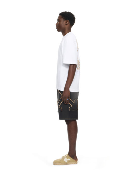 OFF WHITE Milano City Garments Skate  T-Shirt WHITE 44MAA120S26J01G