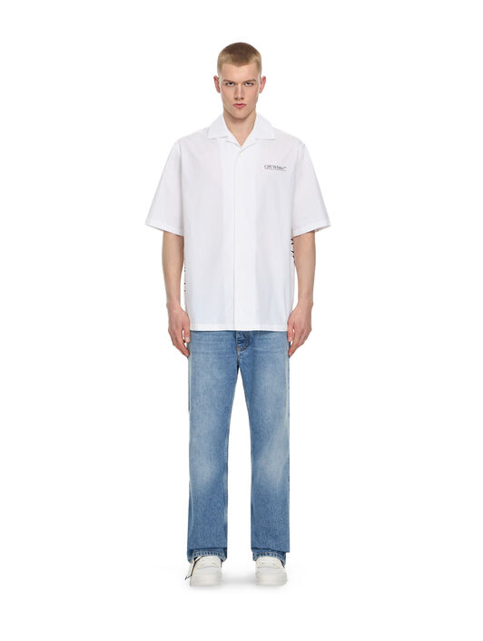 OFF WHITE Circle Off Bowling Shirt WHITE 44XGG01FS26F006