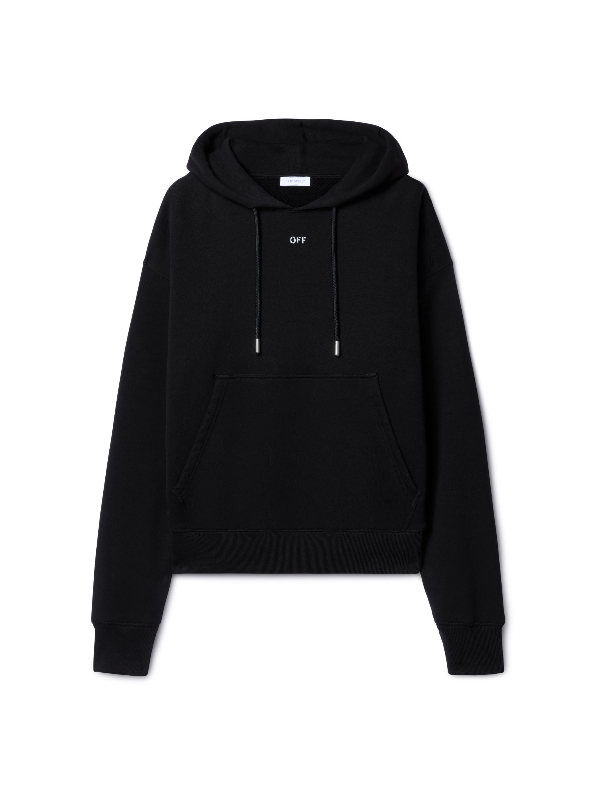 OFF WHITE Black Vibe Arrow Hoodie BLACK OMBB085S25FLE00L