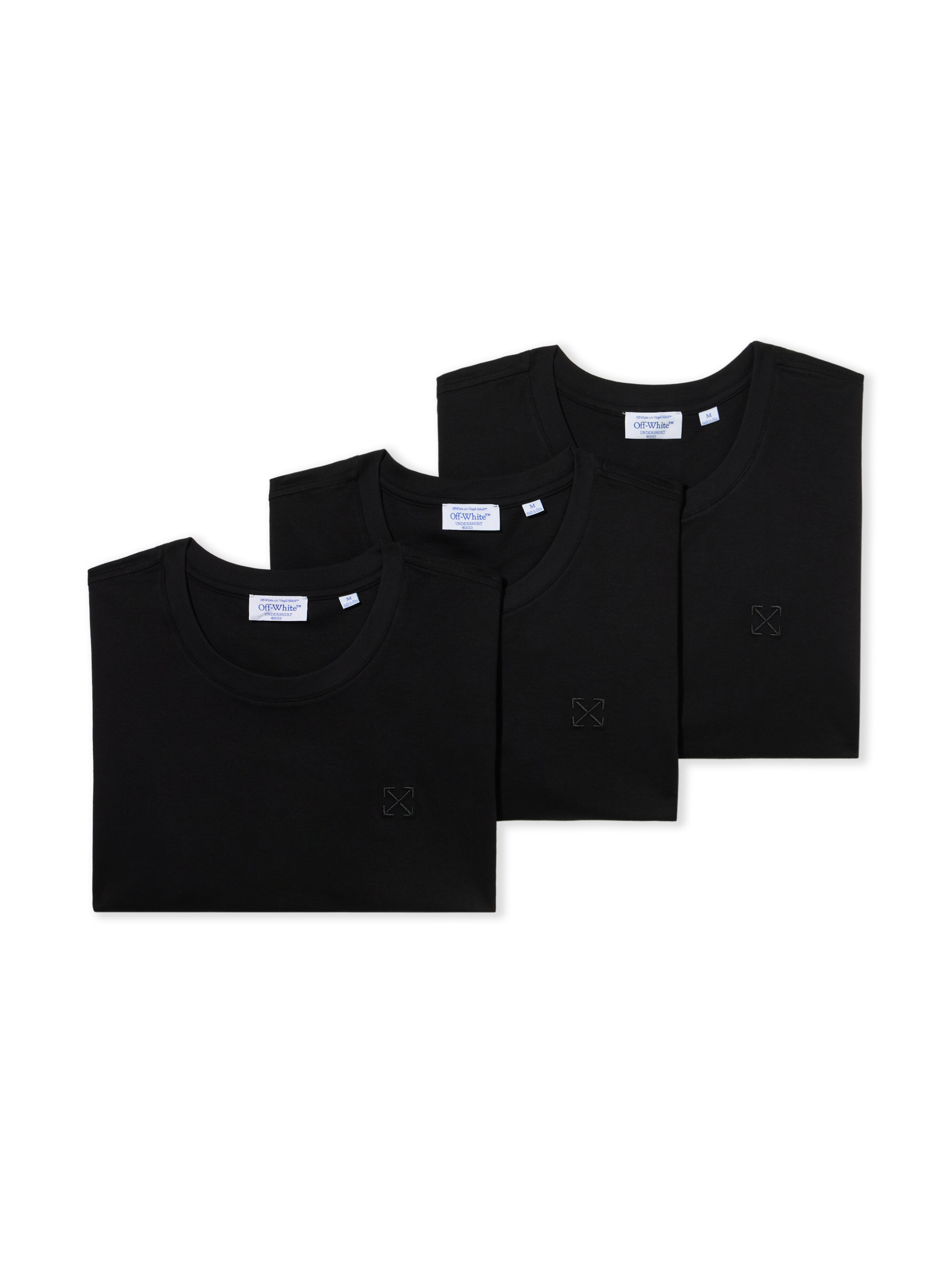 OFF WHITE Arrows Undershirts 3-Pack BLACK OW9100050