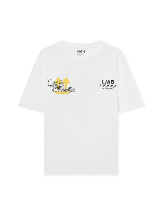 LAB L/AB Off Active Arrow T-Shirt WHITE 44LABF26T065