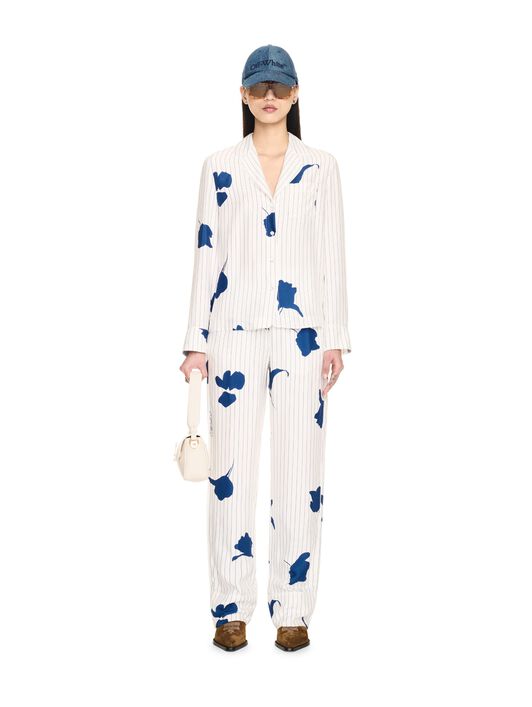 OFF WHITE Stripe Flwr Vi Pajama Pant WHITE OWCA186F24FAB001