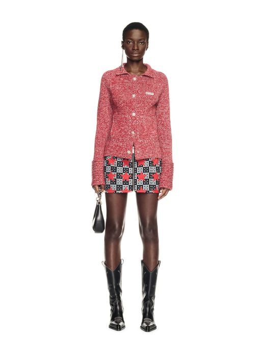 Blend Knit Jkt OFF WHITE Blend Knit Jkt RED OWHB04BW24KNI001