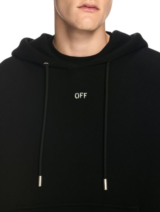 OFF WHITE Black Vibe Arrow Hoodie BLACK OMBB085S25FLE00L