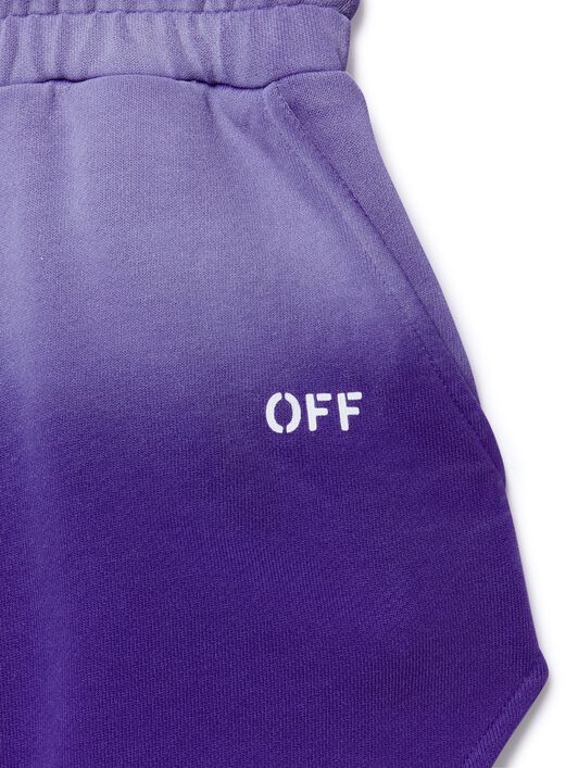 OFF WHITE Bleached Stamp Shorts PURPLE OGCI001S25FLE002