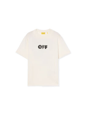 OFF WHITE Arrow Sponge T-Shirt WHITE - BLACK OBAA002F25JER003