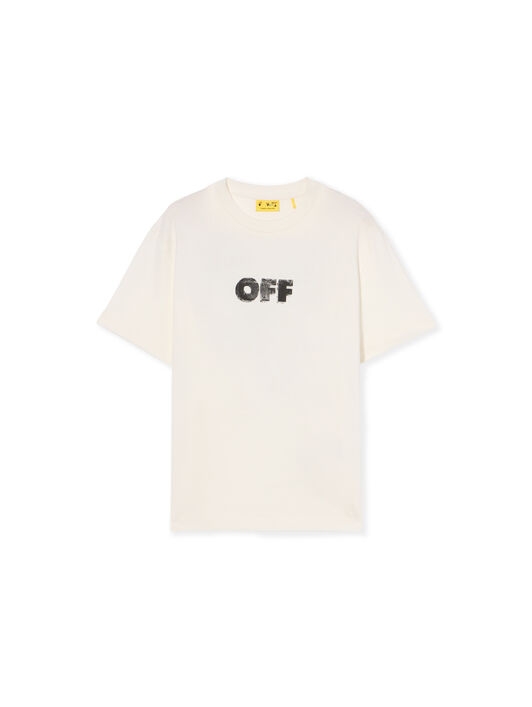 OFF WHITE Arrow Sponge T-Shirt WHITE - BLACK OBAA002F25JER003
