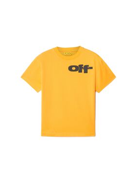 OFF WHITE T-Shirt Con Logo Off Split GIALLO OBAA002S25JER002